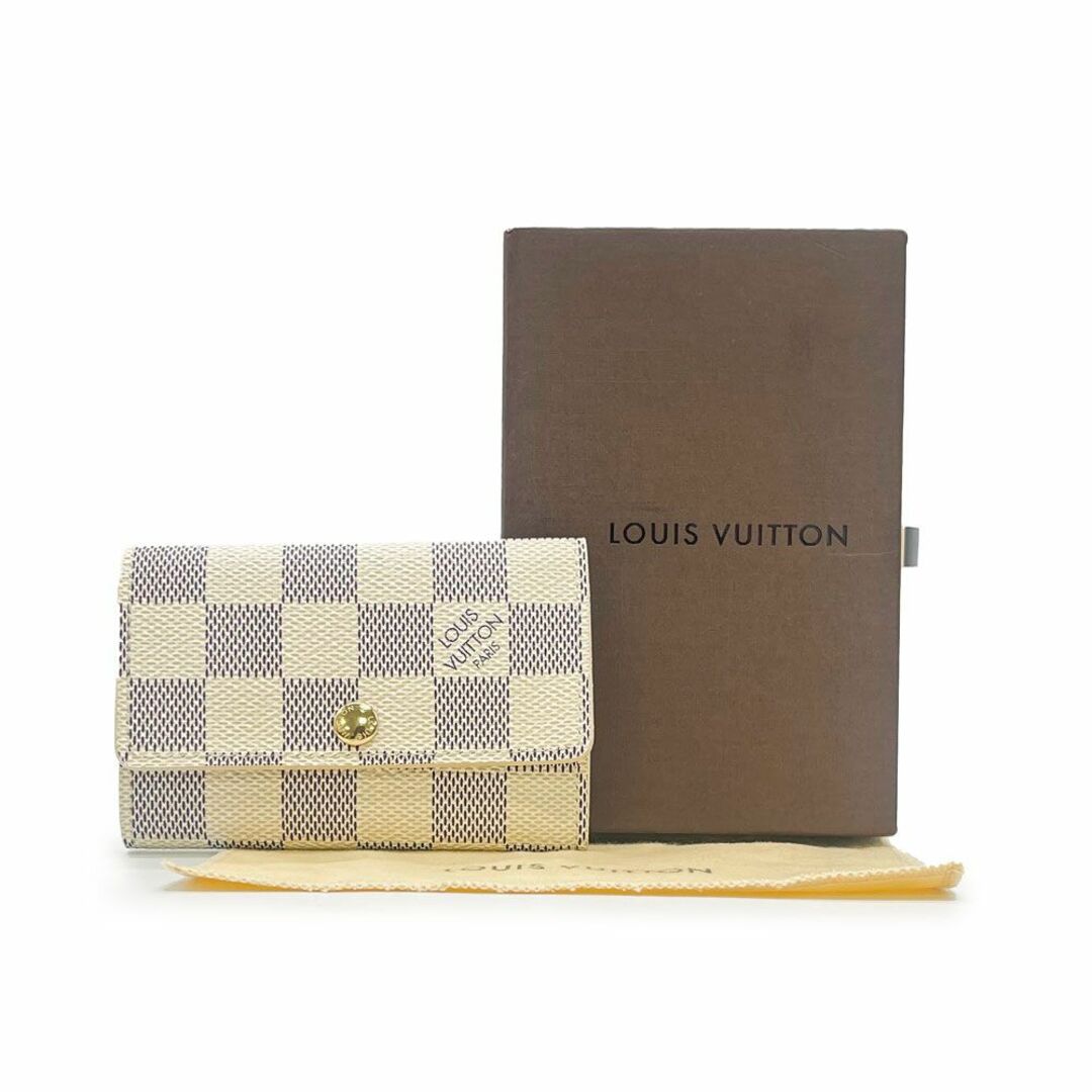 LOUIS VUITTON(ルイヴィトン)の未使用品 ルイ ヴィトン ミュルティクレ6 キーケース 6連 N61745 ダミエ・アズール アイボリー ゴールド金具  メンズのファッション小物(キーケース)の商品写真