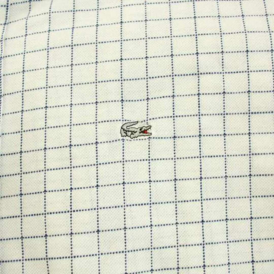 LACOSTE(ラコステ)のラコステ LACOSTE ボタンダウンシャツ チェック柄 白 紺 メンズのトップス(シャツ)の商品写真