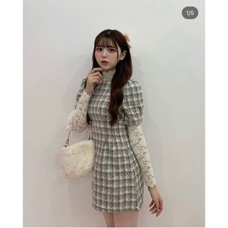 エピヌ(épine)のルノンキュル♡milky chidori check onepiece(ミニワンピース)