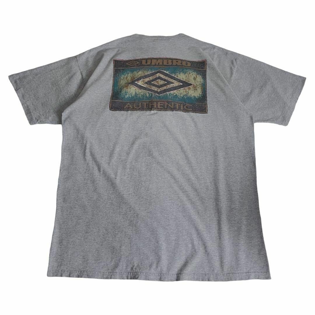 Tシャツ/カットソー(半袖/袖なし)UMBRO アンブロ 90s USA製 両面プリントロゴ Tシャツ 2XL