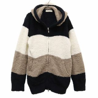 ジェラートピケ オム 切替 長袖 ルームウェア M GELATO PIQUE HOMME ジップパーカー メンズ 古着 【231122】(その他)