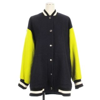 エムエスジイエム(MSGM)のMSGM スタジャン ブルゾン 切替 オーバーサイズ ウール 38 ■YHG(スタジャン)