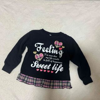 ニシマツヤ(西松屋)の【110サイズ】 長袖トレーナー　女児　冬服　裏起毛(Tシャツ/カットソー)