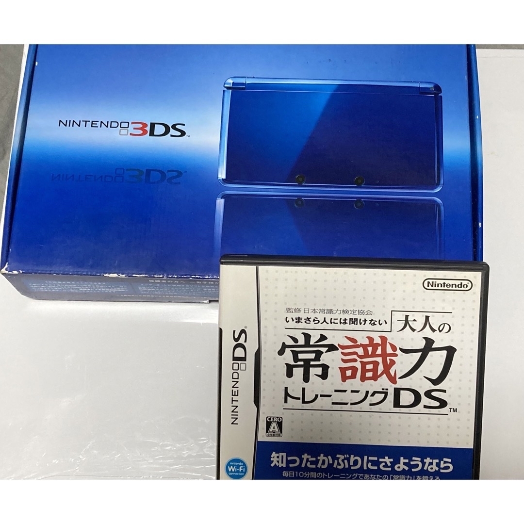 新品　3DS コバルトブルー　おまけ（モンハン３G）付き