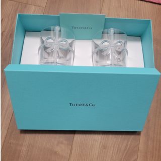 ティファニー(Tiffany & Co.)の【新品未使用】TIFFANY　リボンペアグラスセット(グラス/カップ)