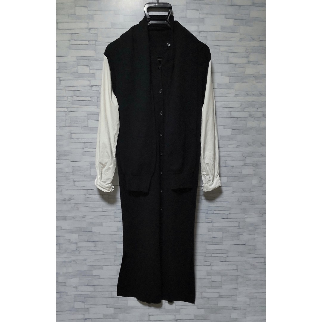 Ameri VINTAGE(アメリヴィンテージ)のAMERI many way docking shirt dress ブラック レディースのワンピース(ロングワンピース/マキシワンピース)の商品写真