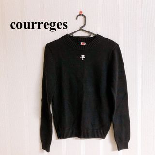 COURREGES クレージュ リブニット セーター 黒