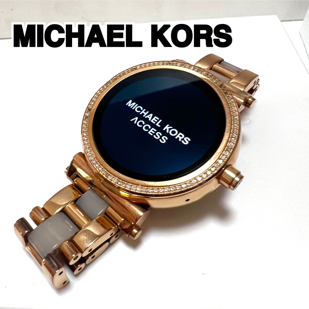 4×4cm腕周り【美品.箱付き】MICHAEL KORS スマートウォッチ 腕時計 ゴールド