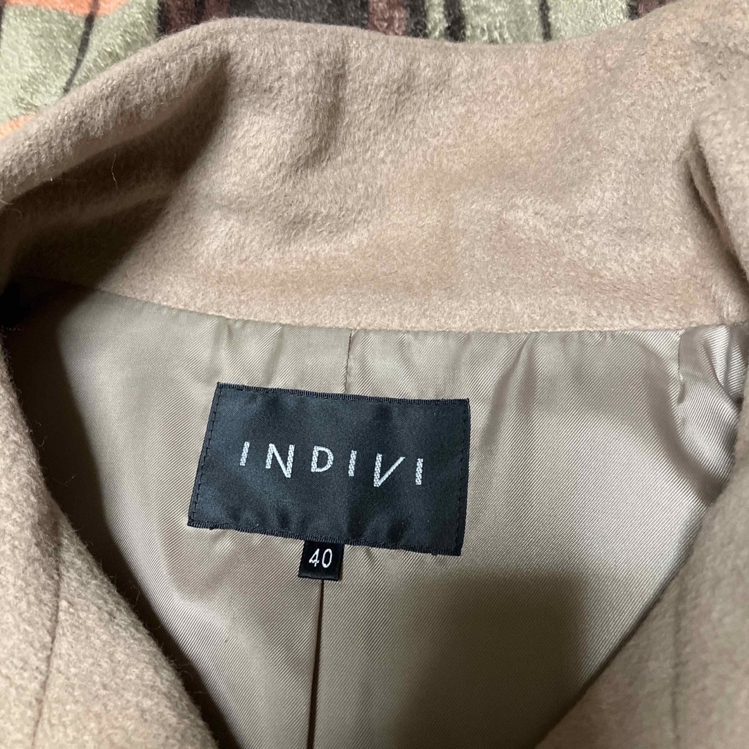 INDIVI(インディヴィ)のウールジャケット レディースのジャケット/アウター(ノーカラージャケット)の商品写真