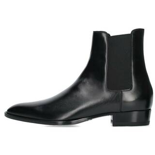 サンローラン パリ ブーツ サイドゴアブーツ カーフレザー メンズ 44 黒
