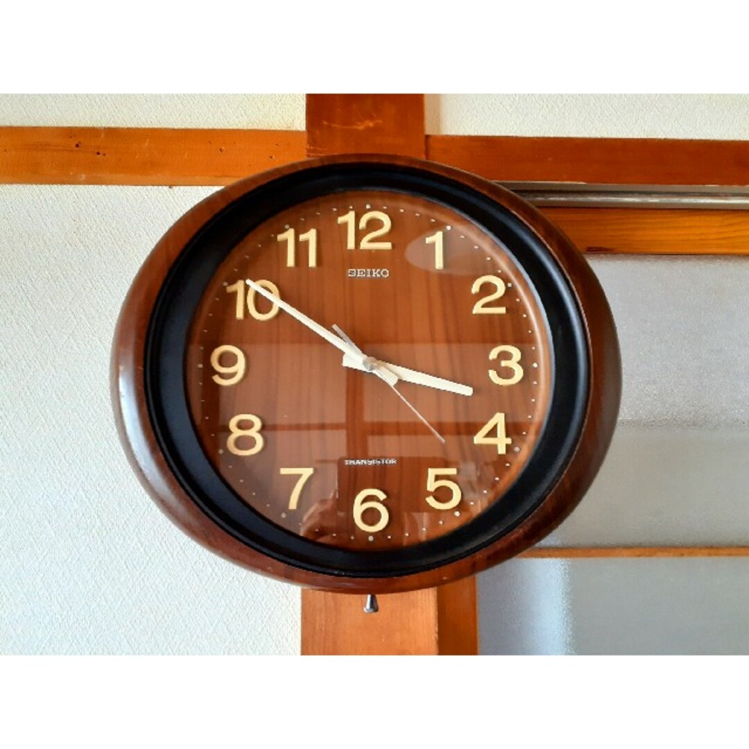 70´s　SEIKO　掛け時計　ミッドセンチュリー　ビンテージ　ブラウンのサムネイル