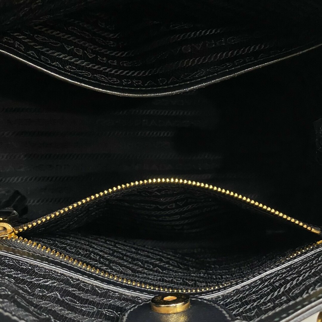 PRADA - 極 美品 クロシェット カード付 PRADA プラダ ロゴ ジャガード