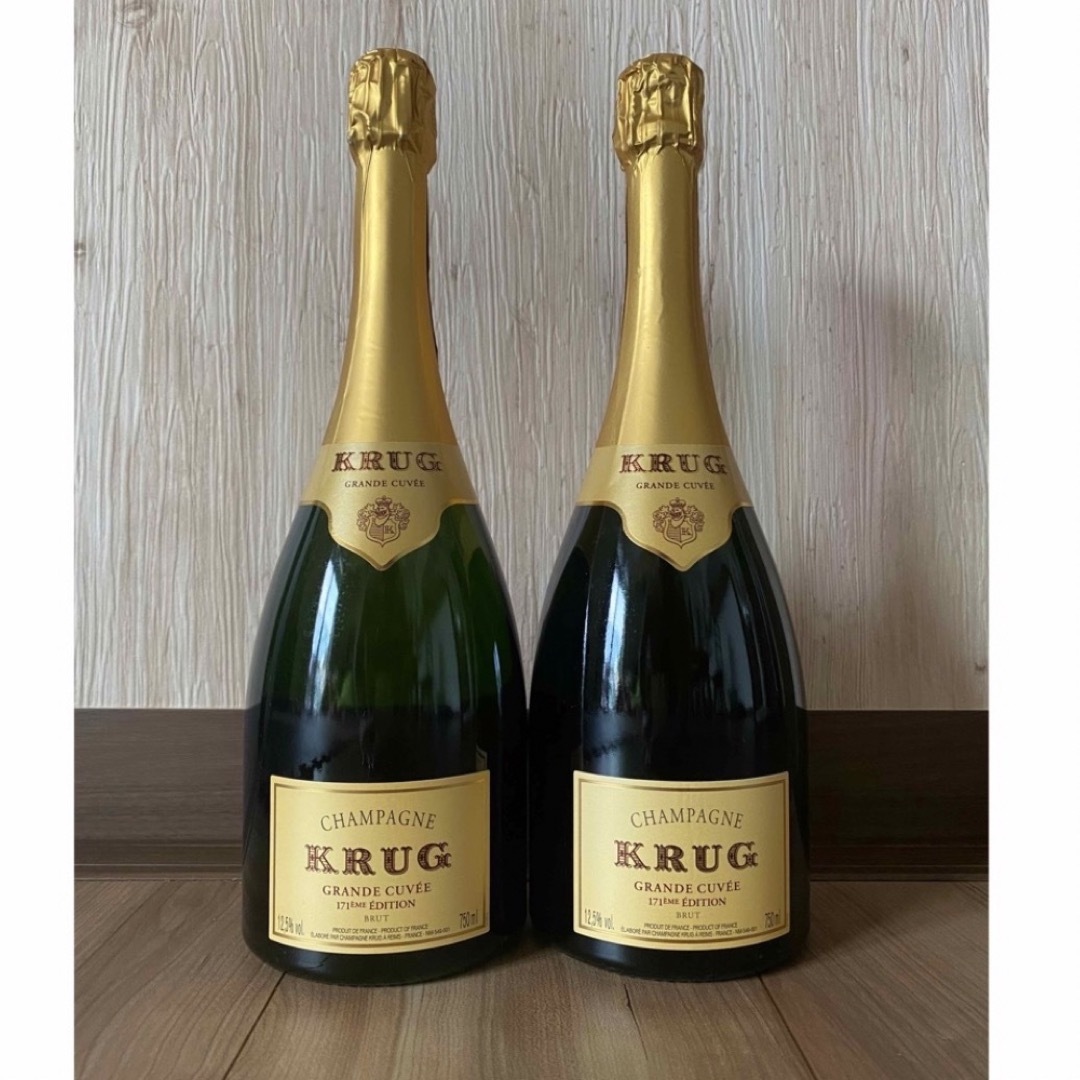 Krug(クリュッグ)の限界値下げ最安値クリュッグ　グランドキュベ2本セット 食品/飲料/酒の酒(シャンパン/スパークリングワイン)の商品写真