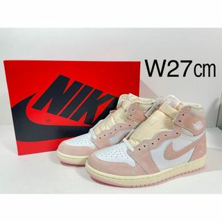 ナイキ(NIKE)の【新品】NIKE WMNS エアジョーダン1レトロ ハイ　"ウォッシュドピンク"(スニーカー)