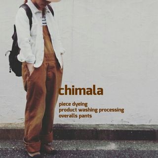 チマラ(chimala)のチマラ chimala ヴィンテージ色落サロペットパンツ 美品 レア(サロペット/オーバーオール)