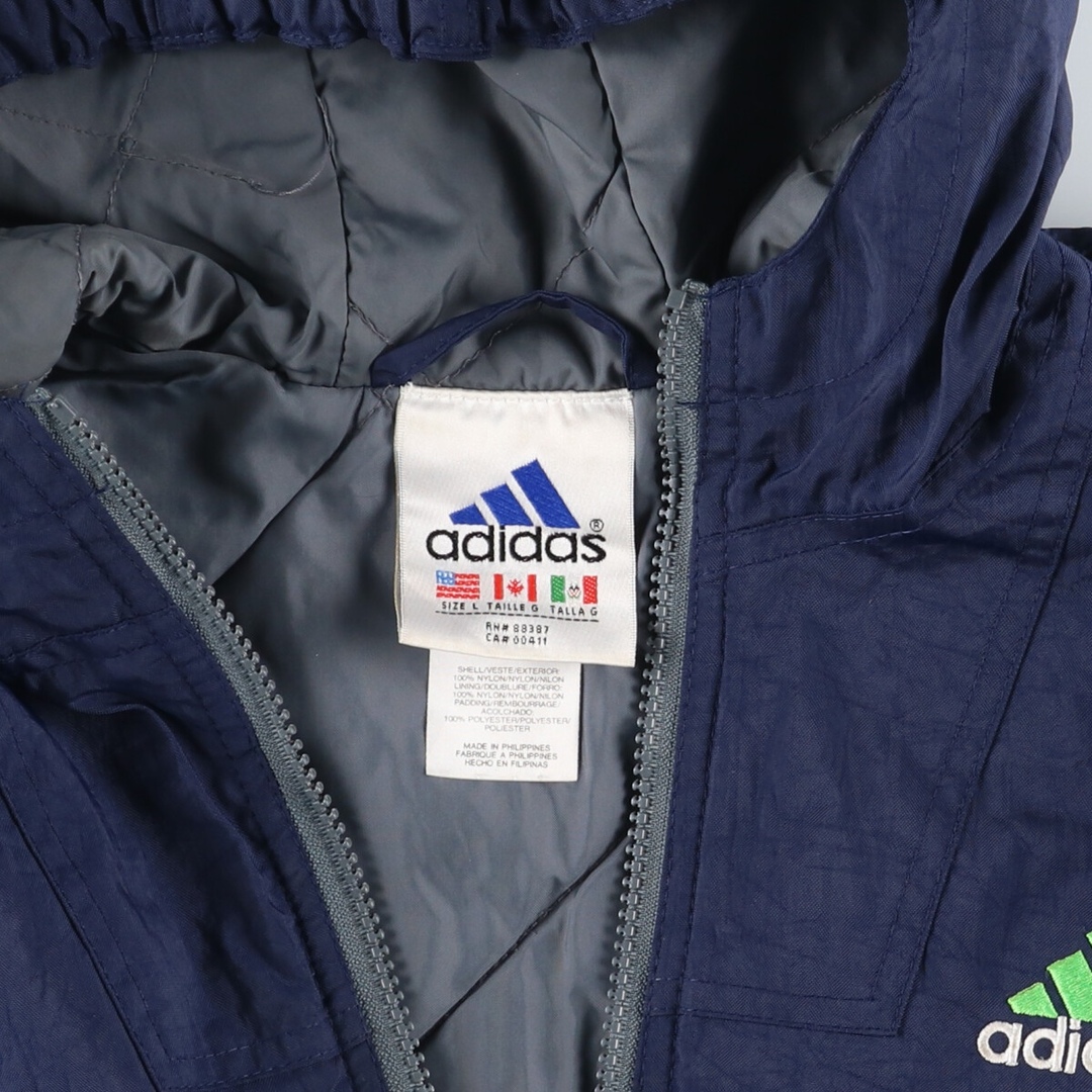 adidas(アディダス)の古着 90年代 アディダス adidas 中綿パーカー パファージャケット メンズL ヴィンテージ /eaa396018 メンズのジャケット/アウター(ダウンジャケット)の商品写真