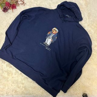 ポロラルフローレン(POLO RALPH LAUREN)の【ポロベア】パーカー 大きいサイズ 4XL  ネイビー 裏起毛 水兵(パーカー)