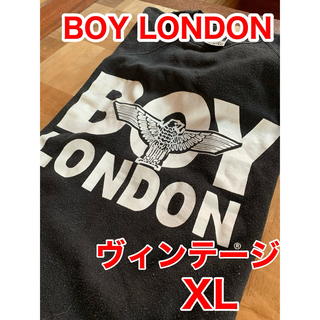 ボーイロンドン(Boy London)のBOY LONDON 80’ 90’ 古着　USA製　ヴィンテージ　人気の黒　(スウェット)