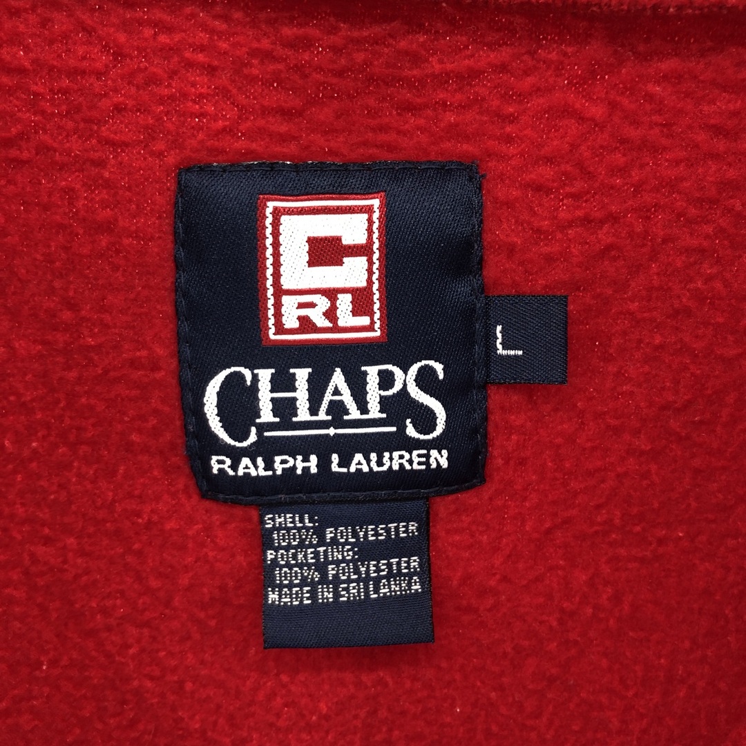 Ralph Lauren(ラルフローレン)の古着 90年代 ラルフローレン Ralph Lauren CHAPS チャップス ハーフジップ フリースプルオーバー メンズL ヴィンテージ /eaa365448 メンズのジャケット/アウター(その他)の商品写真