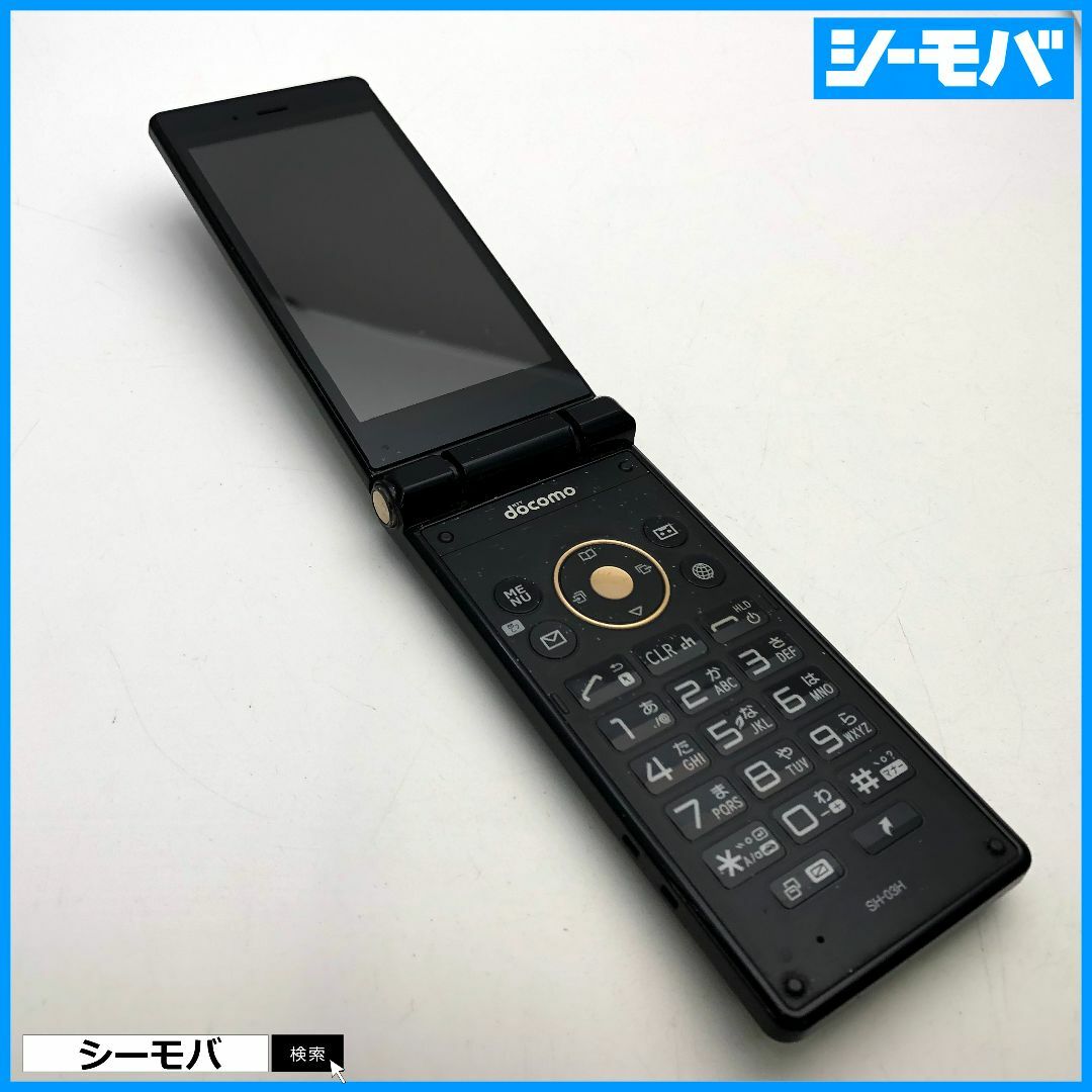 SHARP(シャープ)の1146 ガラホ SIMフリー docomo SH-03H ネイビー 中古 スマホ/家電/カメラのスマートフォン/携帯電話(携帯電話本体)の商品写真