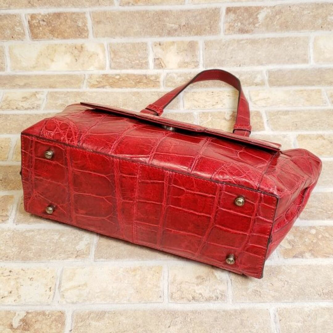 美品 クレッシェンド ☆ マットクロコダイルレザー 2WAY ワン 美品 クレッシェンド ☆ マットクロコダイルレザー 2WAY ワン