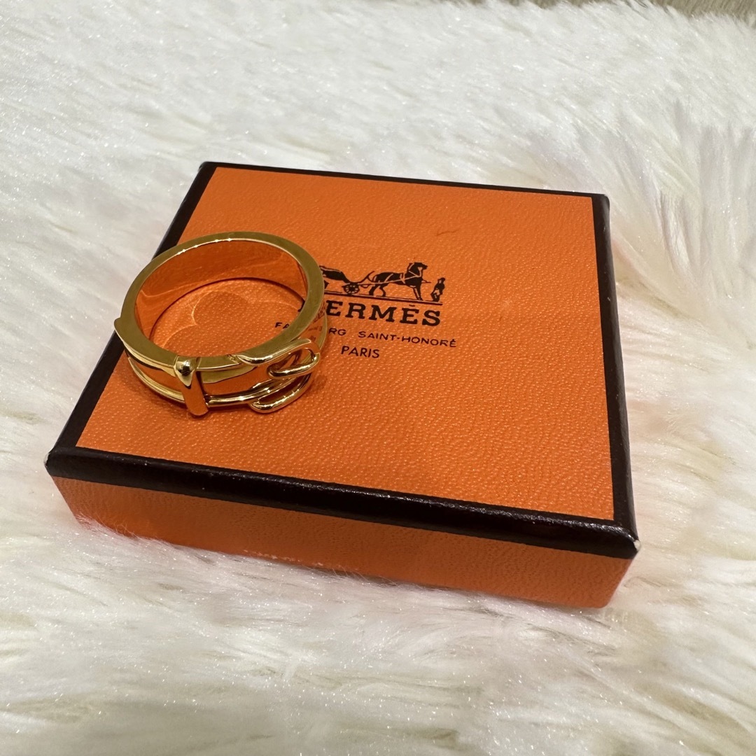 極美品★ HERMES エルメス ベルトモチーフ スカーフリング ゴールド | フリマアプリ ラクマ