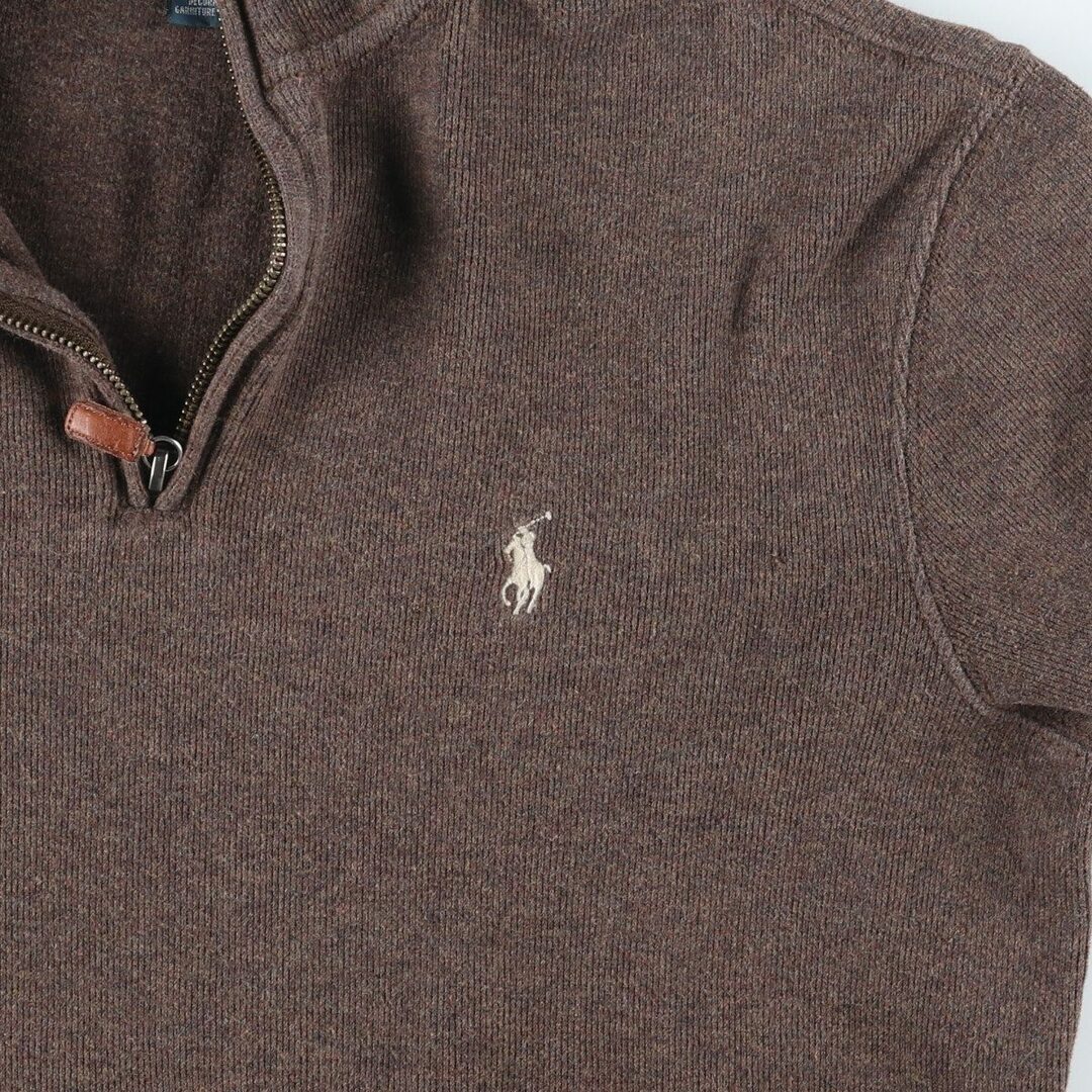 Ralph Lauren(ラルフローレン)の古着 ラルフローレン Ralph Lauren POLO by Ralph Lauren コットンニットハーフジップセーター メンズS /eaa396783 メンズのトップス(ニット/セーター)の商品写真