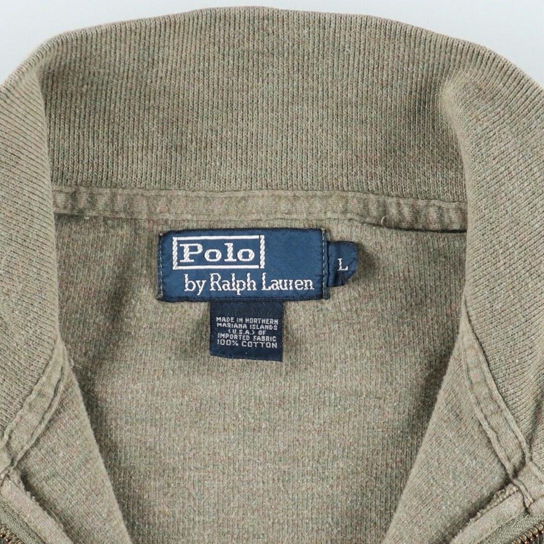 Ralph Lauren(ラルフローレン)の古着 ラルフローレン Ralph Lauren POLO by Ralph Lauren コットンニットハーフジップセーター メンズL /eaa396793 メンズのトップス(ニット/セーター)の商品写真