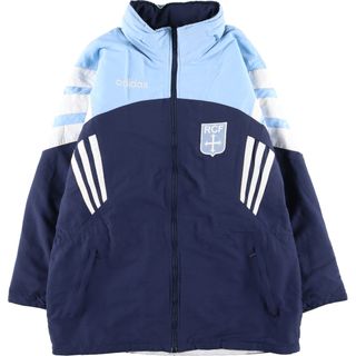 アディダス(adidas)の古着 90年代 アディダス adidas バックプリント 中綿ジャケット パファージャケット メンズM ヴィンテージ /eaa396017(ダウンジャケット)