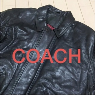 COACH コーチ 黒 ブラック 牛革(牛皮) レザー ジャケット