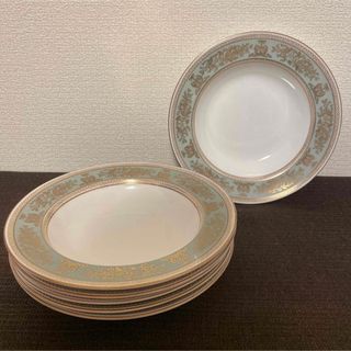 ウェッジウッド(WEDGWOOD)のウェッジウッド　コロンビア　セージグリーン　スーププレート　ディナープレート(食器)