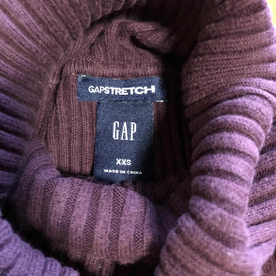 GAP(ギャップ)のノリコ様専用　GAP  コットンリブタートルネックセーターXXSパープル レディースのトップス(ニット/セーター)の商品写真