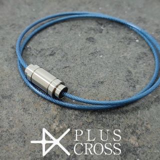 スポーツネックレス PLUSCROSS CW 野球 ゴルフ BL/SV 50cm(ネックレス)