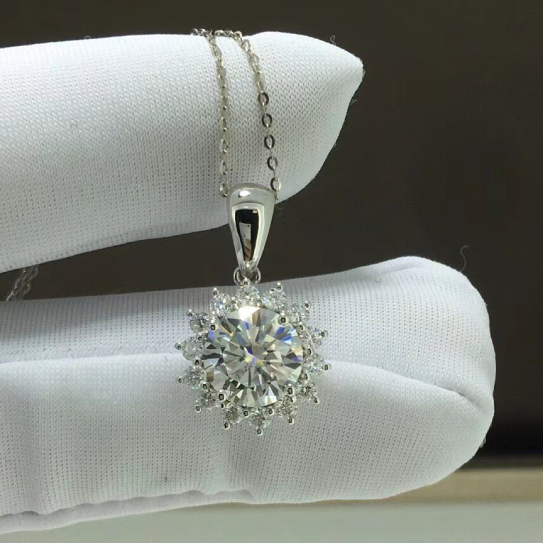 婚約指輪【newカラー】2.0ct ハートモアサナイト  ネックレス　 k18