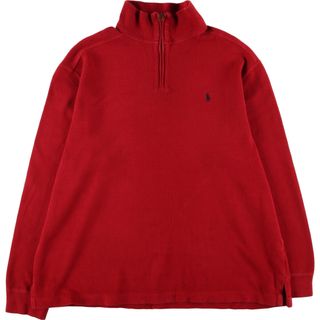 ラルフローレン(Ralph Lauren)の古着 ラルフローレン Ralph Lauren POLO by Ralph Lauren コットンニットハーフジップセーター メンズXL /eaa394671(ニット/セーター)