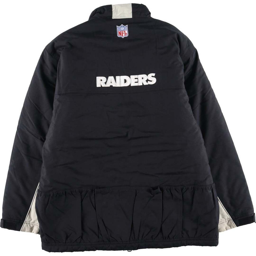 Reebok(リーボック)の古着 リーボック Reebok NFL LOS ANGELES RAIDERS ロサンゼルスレイダーズ 中綿ジャケット パファージャケット メンズM /eaa395620 メンズのジャケット/アウター(ダウンジャケット)の商品写真