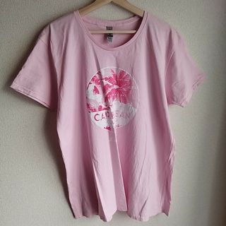 ギルタン(GILDAN)の【古着】ギルダン　Tシャツ　ピンク　レディース　2XLサイズ　CARIBBEAN(Tシャツ(半袖/袖なし))