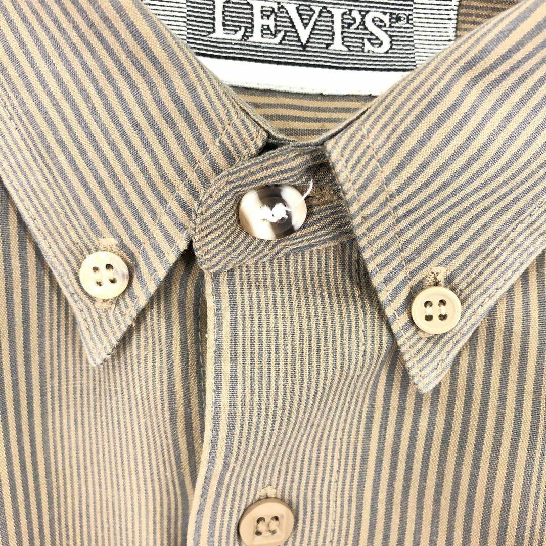 Levi's(リーバイス)の古着 90年代 リーバイス Levi's SILVER LABEL 長袖 ボタンダウンストライプシャツ メンズXL ヴィンテージ /eaa387611 メンズのトップス(シャツ)の商品写真