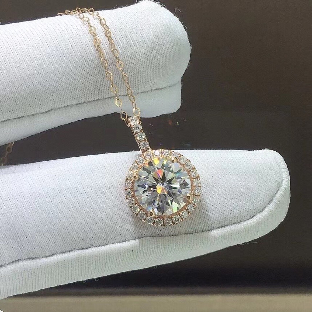 【newカラー】2.0ct ハートモアサナイト ネックレス　 k18