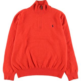 ラルフローレン(Ralph Lauren)の古着 ラルフローレン Ralph Lauren POLO RALPH LAUREN ウールニットハーフジップセーター メンズXXL /eaa393870(ニット/セーター)