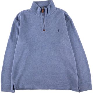 ラルフローレン(Ralph Lauren)の古着 ラルフローレン Ralph Lauren POLO RALPH LAUREN コットンニットハーフジップセーター メンズL /eaa395061(ニット/セーター)