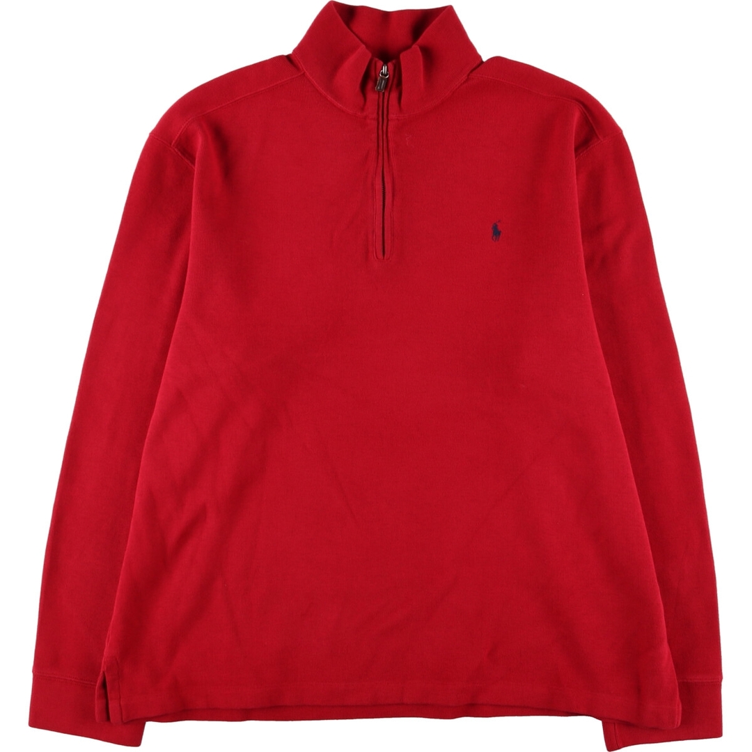 Ralph Lauren(ラルフローレン)の古着 ラルフローレン Ralph Lauren POLO by Ralph Lauren コットンニットハーフジップセーター メンズXXL /eaa395069 メンズのトップス(ニット/セーター)の商品写真