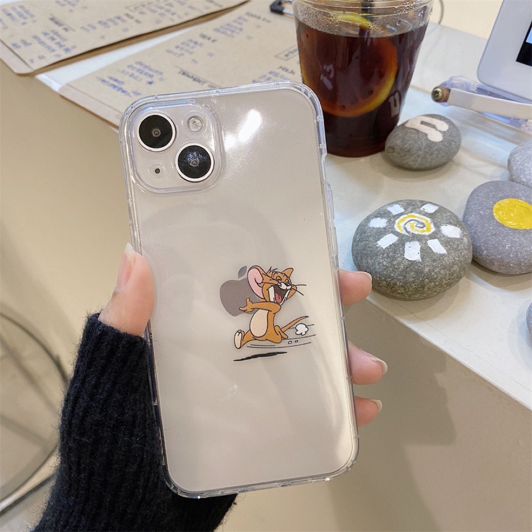 トムとジェリー　カップル　お揃い　可愛い　シンプル　iPhoneX Xsケース スマホ/家電/カメラのスマホアクセサリー(iPhoneケース)の商品写真