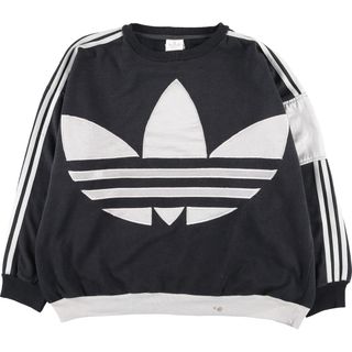 アディダス(adidas)の古着 80年代 アディダス adidas トレフォイルロゴ デカロゴ ビッグロゴ ロゴスウェット トレーナー メンズXL ヴィンテージ /eaa313824(スウェット)