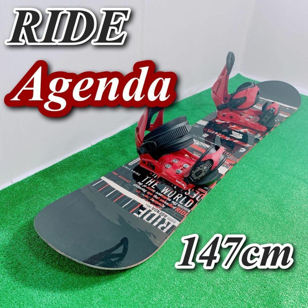 メンズ スノーボード 2点セット ride ライド agenda 初心者 147 - ボード