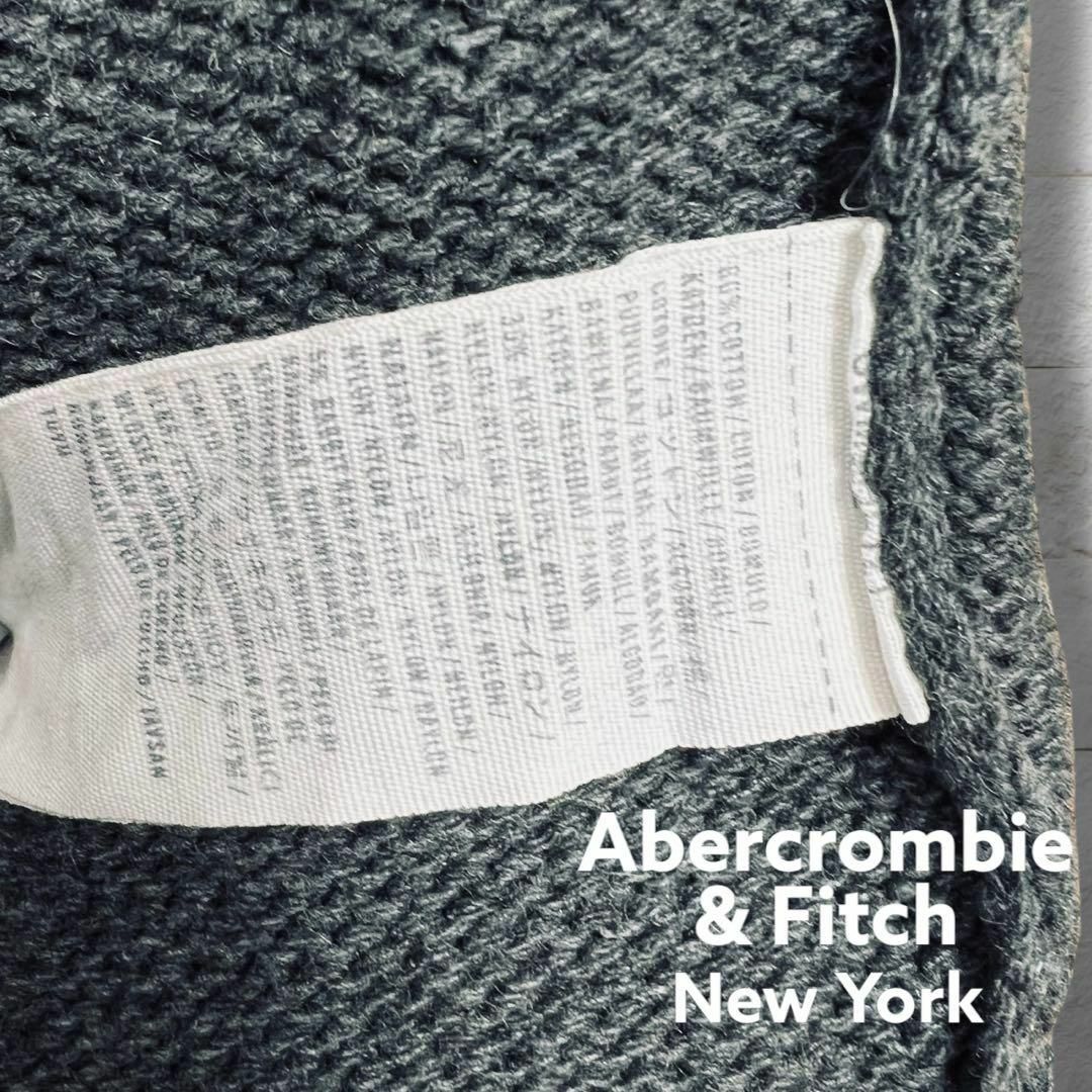 Abercrombie&Fitch(アバクロンビーアンドフィッチ)の【アバクロ】ニット カーディガン チャコールグレー XL メンズ Vネック メンズのトップス(カーディガン)の商品写真