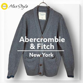 アバクロンビーアンドフィッチ(Abercrombie&Fitch)の【アバクロ】ニット カーディガン チャコールグレー XL メンズ Vネック(カーディガン)