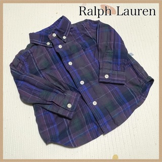 ラルフローレン(Ralph Lauren)の【Ralph Lauren】ラルフローレン 子供服S〜M ブルー シャツ ベビー(Tシャツ/カットソー)
