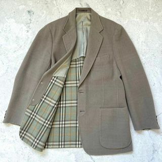 バーバリー(BURBERRY)の【90s バーバリー】ウール テーラードジャケット 茶ブラウン Burberry(テーラードジャケット)