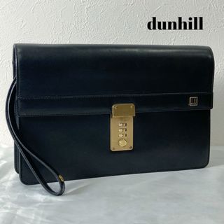 人気　ダンヒル　dunhill  セカンドバッグ 大容量　黒　ブラック